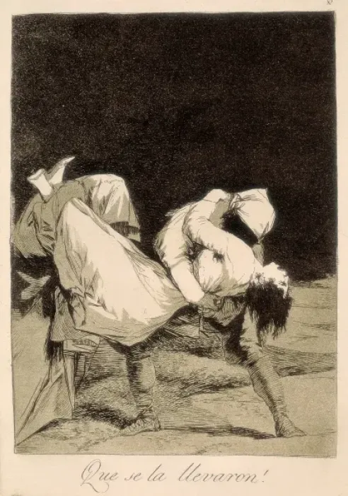 Framed Print : They carried her off!. Capricho plate 8 Framed Print : They carried her off!. Capricho plate 8