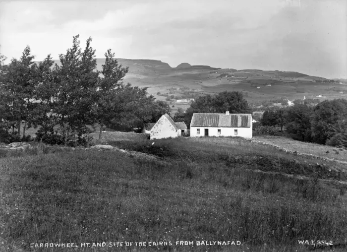 Framed Print : Carrowkeel Mt. and Site of the Cairns from Ballynafad Framed Print : Carrowkeel Mt. and Site of the Cairns from Ballynafad