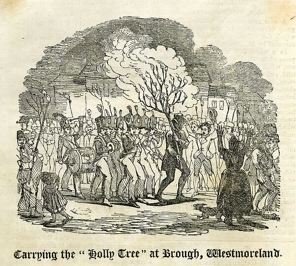 Carrying the Holly Tree at Brough, Westmorland