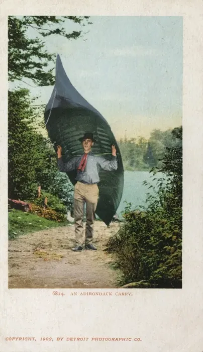 Framed Print : Carrying a lightweight boat - Adirondacks, USA Framed Print : Carrying a lightweight boat - Adirondacks, USA