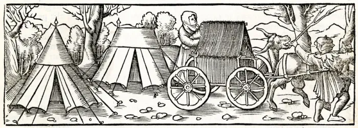 Framed Print : Cart drawn by oxen 1553 Framed Print : Cart drawn by oxen 1553