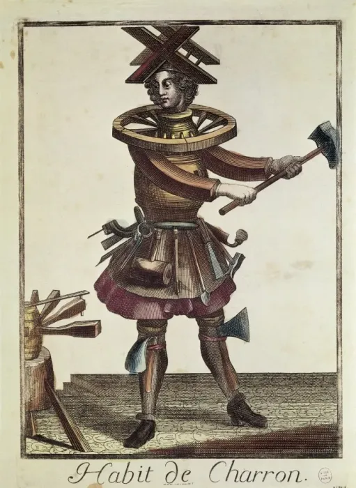 Framed Print : Cart driver (18th c. ). Engraving. FRANCE. Paris Framed Print : Cart driver (18th c. ). Engraving. FRANCE. Paris