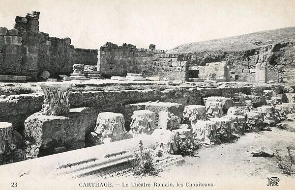 Carthage, Tunisia - The Roman Theatre - Corinthian Capitals