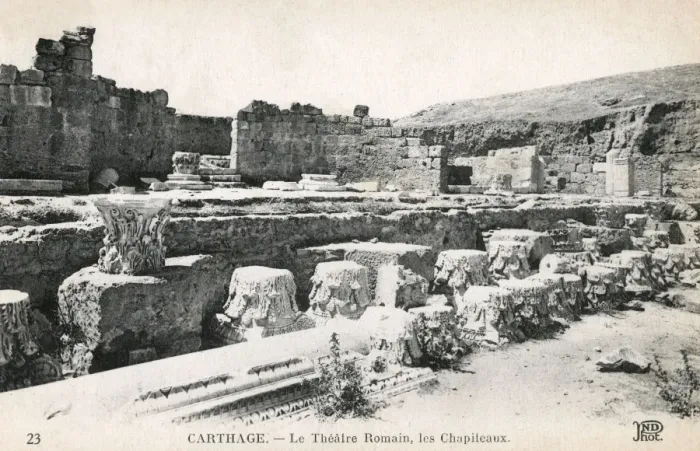 Framed Print : Carthage, Tunisia - The Roman Theatre - Corinthian Capitals Framed Print : Carthage, Tunisia - The Roman Theatre - Corinthian Capitals