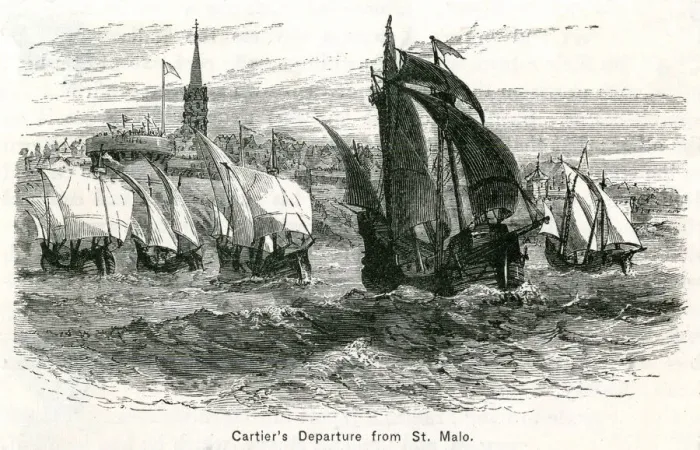 Framed Print : Cartiers Departure from St. Malo Framed Print : Cartiers Departure from St. Malo