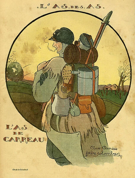 Cartoon, Ace of Diamonds, WW1