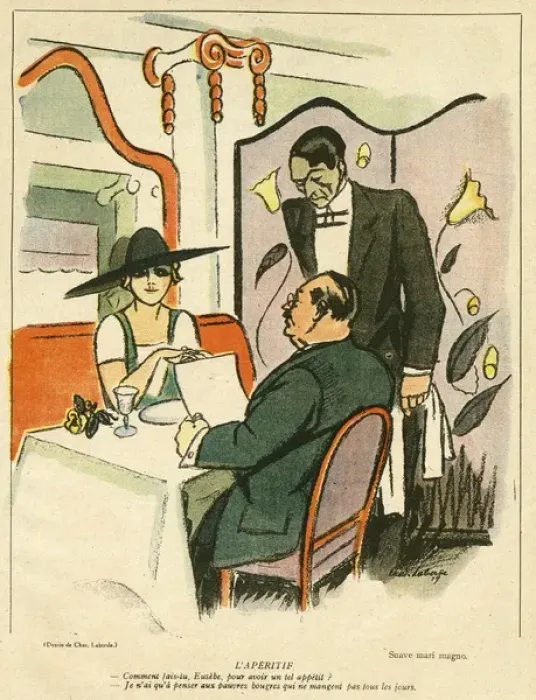 Framed Print : Cartoon, The aperitif Framed Print : Cartoon, The aperitif