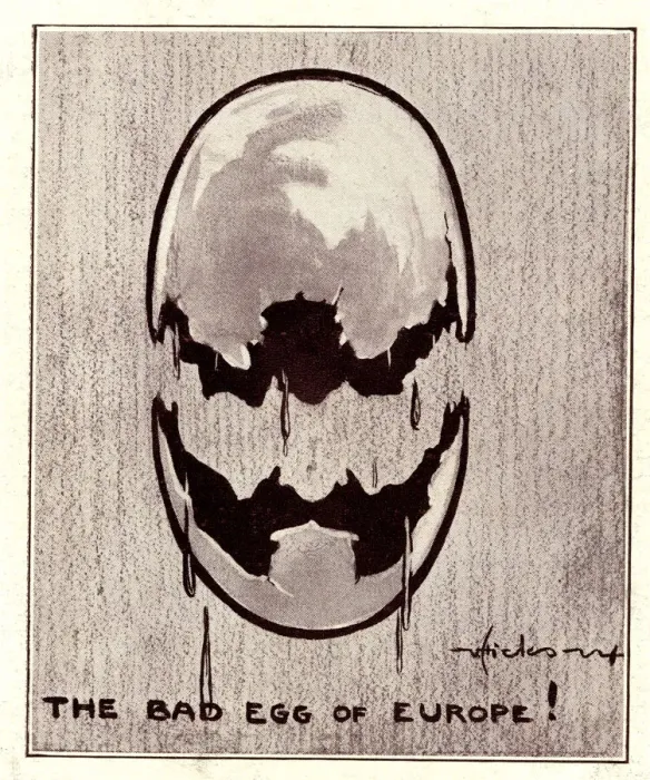 Framed Print : Cartoon, The Bad Egg of Europe! by Victor Hicks Framed Print : Cartoon, The Bad Egg of Europe! by Victor Hicks