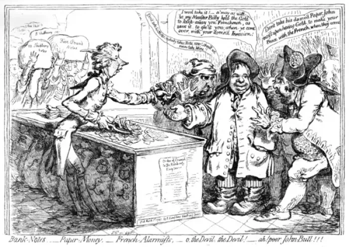 Framed Print : Cartoon, Bank Notes, Paper Money, French Alarmists Framed Print : Cartoon, Bank Notes, Paper Money, French Alarmists
