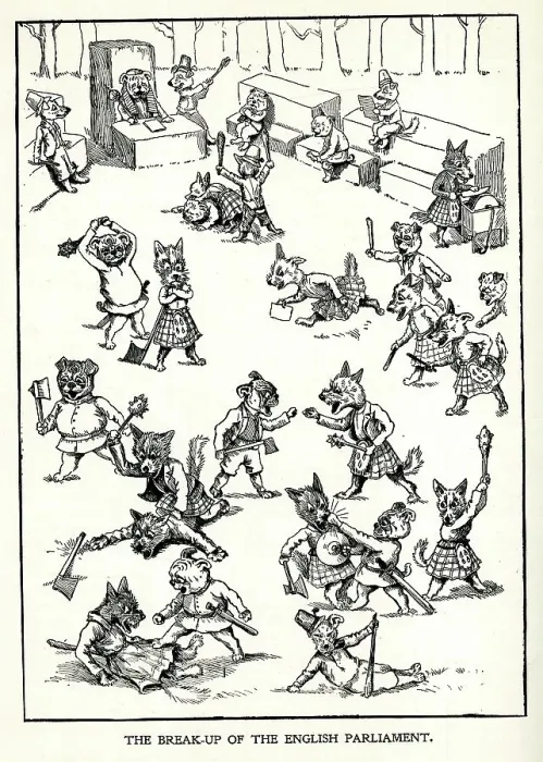 Framed Print : Cartoon, The Break-Up of the English Parliament Framed Print : Cartoon, The Break-Up of the English Parliament