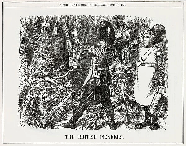 Cartoon, The British Pioneers (Gladstone)