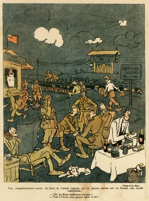 Framed Print : Cartoon, British troops at the Front, WW1 Framed Print : Cartoon, British troops at the Front, WW1
