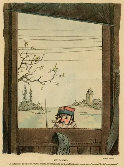 Framed Print : Cartoon, Broken down, WW1 Framed Print : Cartoon, Broken down, WW1