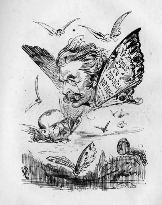 Framed Print : Cartoon, Butterfly Fever Framed Print : Cartoon, Butterfly Fever