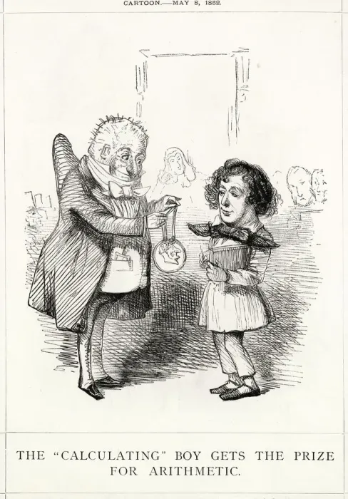 Framed Print : Cartoon, The Calculating Boy Gets the Prize for Arithmetic Framed Print : Cartoon, The Calculating Boy Gets the Prize for Arithmetic