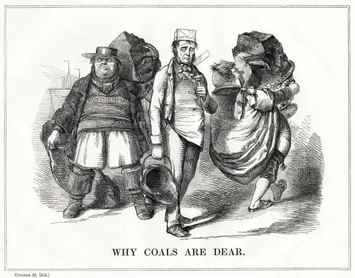 Framed Print : Cartoon, Why Coals Are Dear Framed Print : Cartoon, Why Coals Are Dear