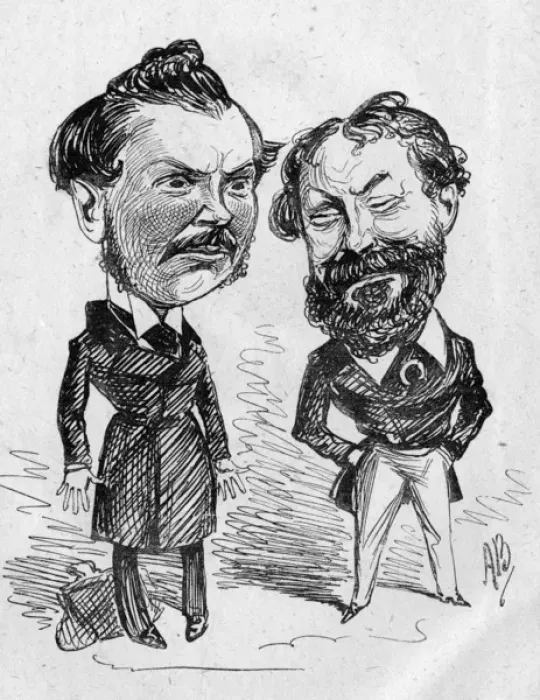 Framed Print : Cartoon, Why should these two be committed for Trial? Framed Print : Cartoon, Why should these two be committed for Trial?