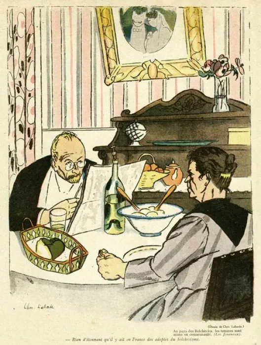 Framed Print : Cartoon, Communism and women Framed Print : Cartoon, Communism and women