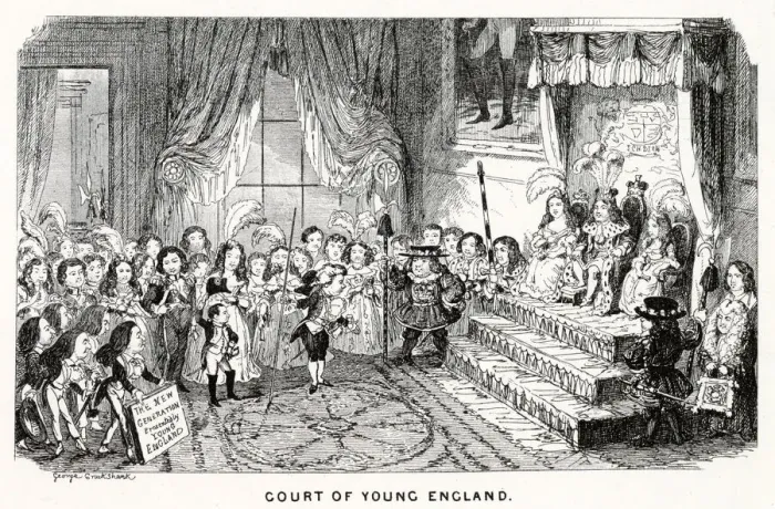 Framed Print : Cartoon, Court of Young England