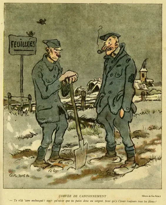 Framed Print : Cartoon, Cushy job, WW1 Framed Print : Cartoon, Cushy job, WW1