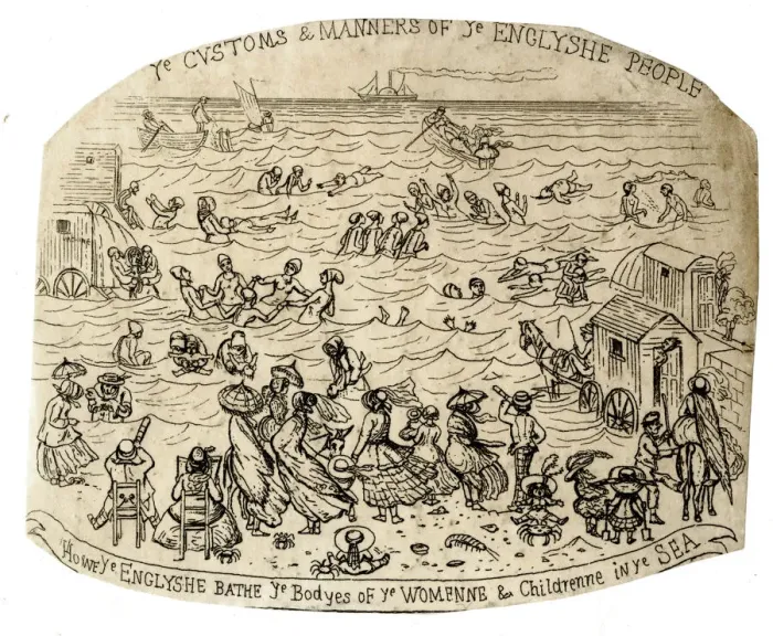 Framed Print : Cartoon, Customs & Manners of ye Englyshe People Framed Print : Cartoon, Customs & Manners of ye Englyshe People