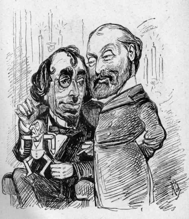 Framed Print : Cartoon, Disraeli and the Prince of Wales Framed Print : Cartoon, Disraeli and the Prince of Wales