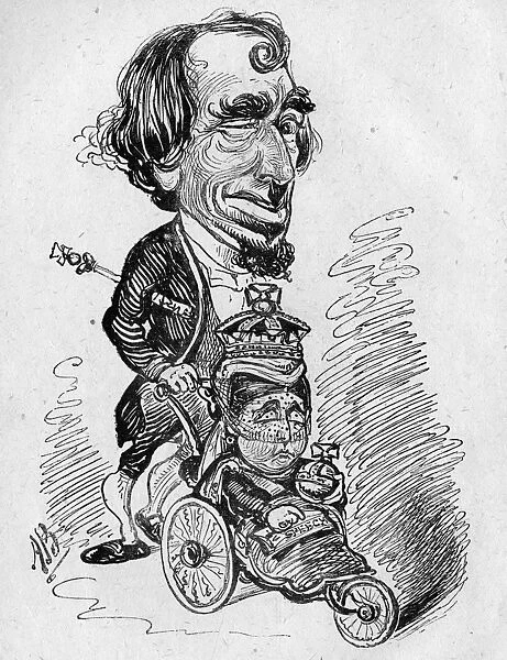 Cartoon, Disraeli and Queen Victoria