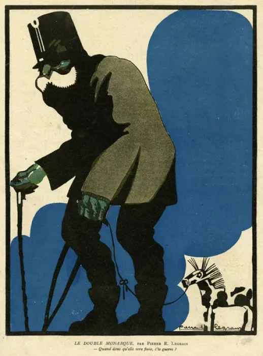 Framed Print : Cartoon, The Double Monarch, WW1 Framed Print : Cartoon, The Double Monarch, WW1