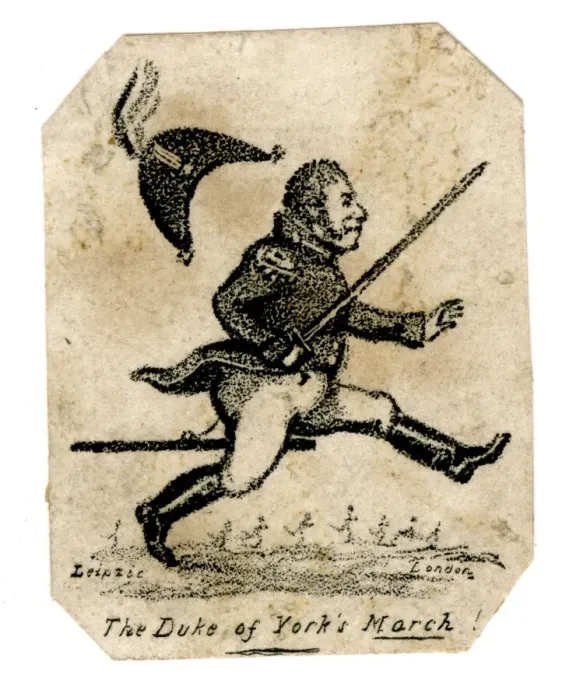 Framed Print : Cartoon - The Duke of Yorks March Framed Print : Cartoon - The Duke of Yorks March