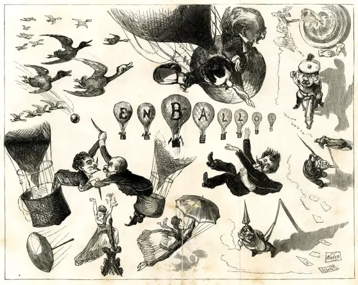 Framed Print : Cartoon, En Balloon Framed Print : Cartoon, En Balloon