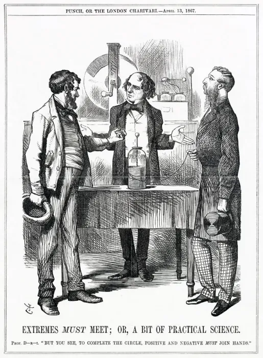 Framed Print : Cartoon, Extremes Must Meet (Disraeli and Reform) Framed Print : Cartoon, Extremes Must Meet (Disraeli and Reform)