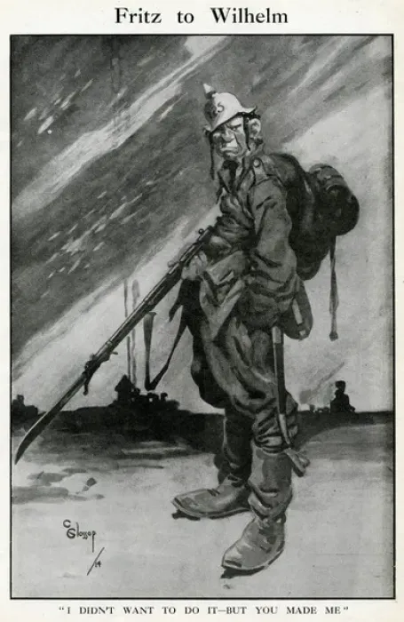 Framed Print : Cartoon, Fritz to Wilhelm, WW1 Framed Print : Cartoon, Fritz to Wilhelm, WW1