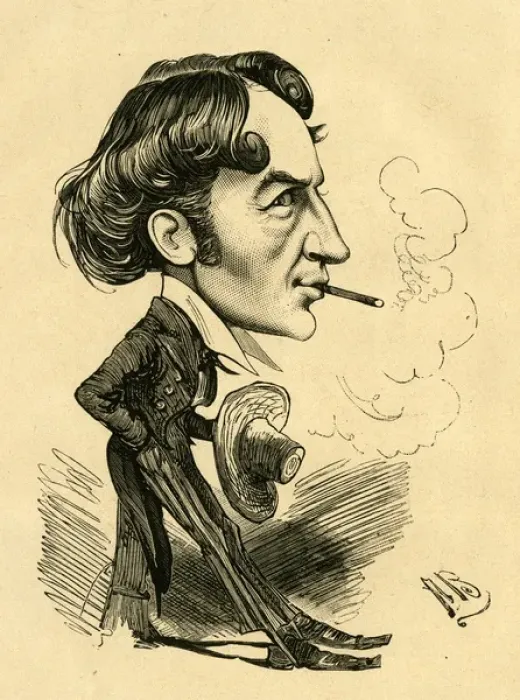 Framed Print : Cartoon, G F Rowe, American playwright Framed Print : Cartoon, G F Rowe, American playwright