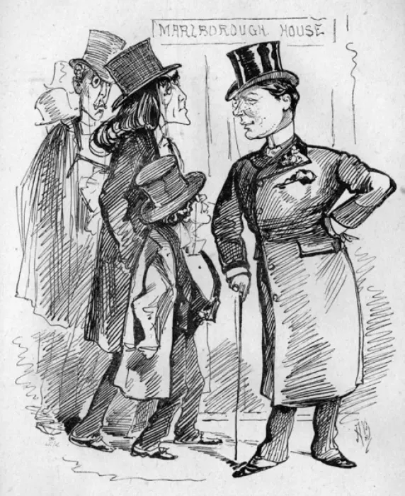 Framed Print : Cartoon, A G Vance and fellow-theatricals Framed Print : Cartoon, A G Vance and fellow-theatricals