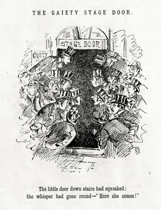 Framed Print : Cartoon, The Gaiety Theatre Stage Door Framed Print : Cartoon, The Gaiety Theatre Stage Door