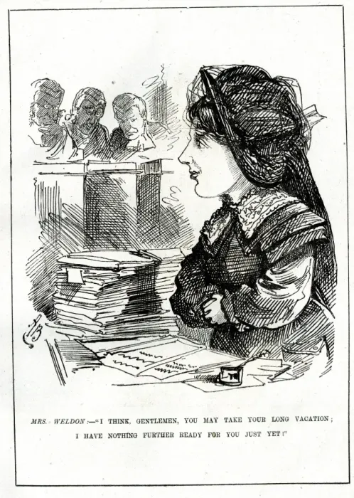 Framed Print : Cartoon, Georgina Weldon, classical singer Framed Print : Cartoon, Georgina Weldon, classical singer