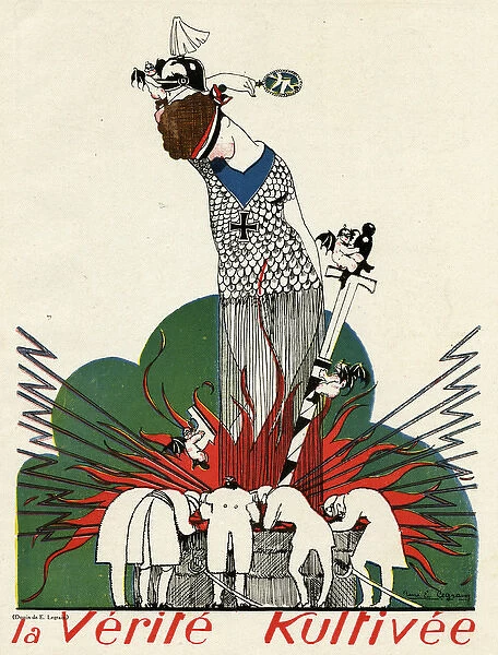 Cartoon, German Kultur, WW1