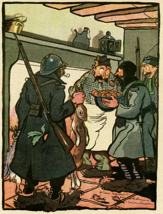 Framed Print : Cartoon, The gourmands, WW1 Framed Print : Cartoon, The gourmands, WW1
