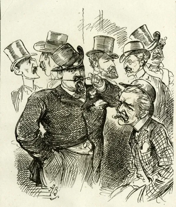 Framed Print : Cartoon, group of London theatre managers Framed Print : Cartoon, group of London theatre managers