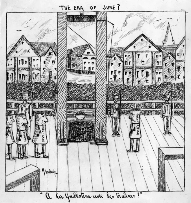 Framed Print : Cartoon by Harold Auerbach, The Era of June? Framed Print : Cartoon by Harold Auerbach, The Era of June?