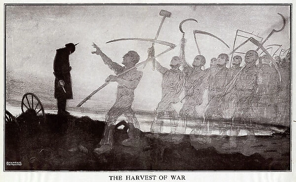 Cartoon, The Harvest of War, WW1