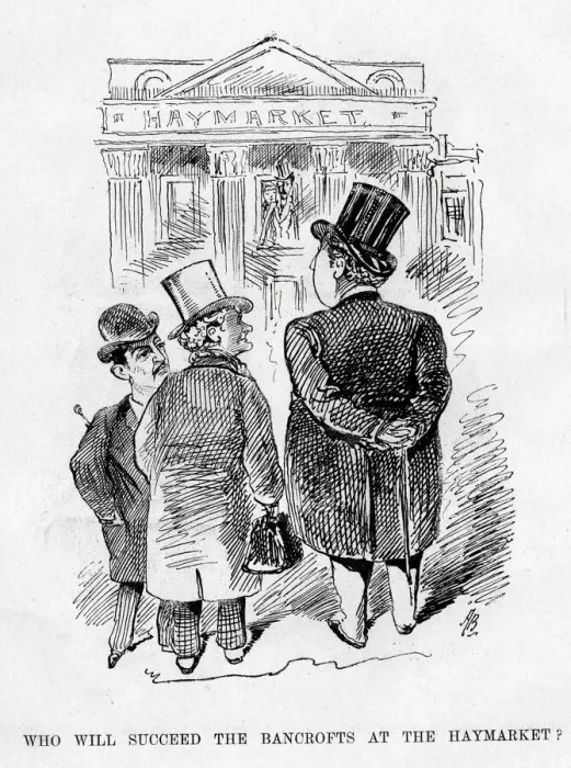 Framed Print : Cartoon, Haymarket Theatre, London Framed Print : Cartoon, Haymarket Theatre, London