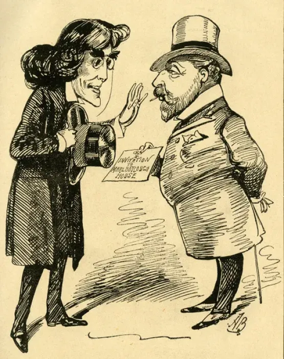 Framed Print : Cartoon, Henry Irving and Edward, Prince of Wales Framed Print : Cartoon, Henry Irving and Edward, Prince of Wales