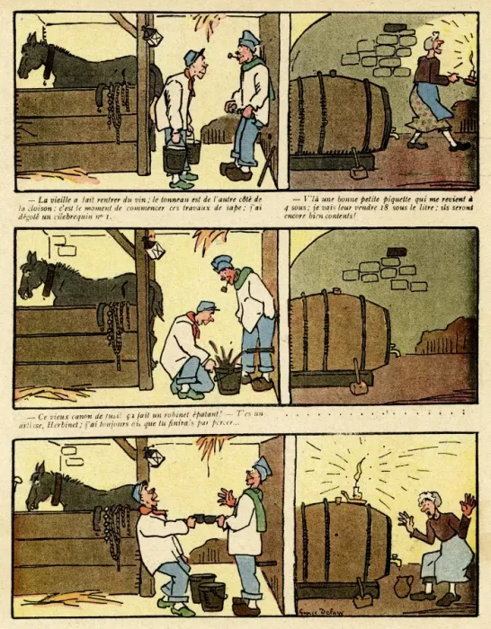 Framed Print : Cartoon, How to get hold of some plonk, WW1 Framed Print : Cartoon, How to get hold of some plonk, WW1