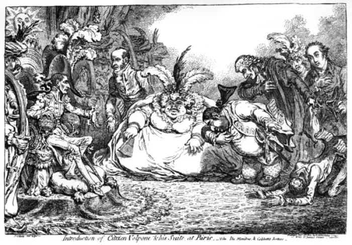 Framed Print : Cartoon, Introduction of Citizen Volpone... at Paris Framed Print : Cartoon, Introduction of Citizen Volpone... at Paris