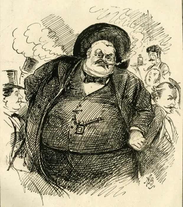 Framed Print : Cartoon, John Corlett of the Sporting Times Framed Print : Cartoon, John Corlett of the Sporting Times