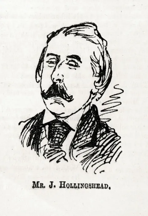 Framed Print : Cartoon, John Hollingshead, Gaiety Theatre manager Framed Print : Cartoon, John Hollingshead, Gaiety Theatre manager