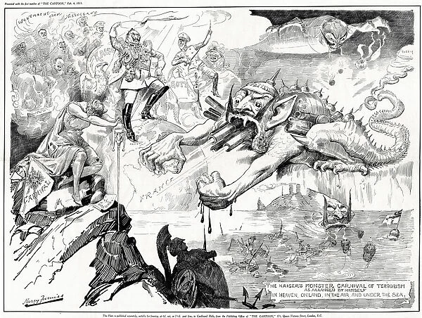 Cartoon, The Kaisers Monster, WW1