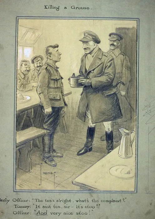 Framed Print : Cartoon, Killing a Grouse, WW1 Framed Print : Cartoon, Killing a Grouse, WW1