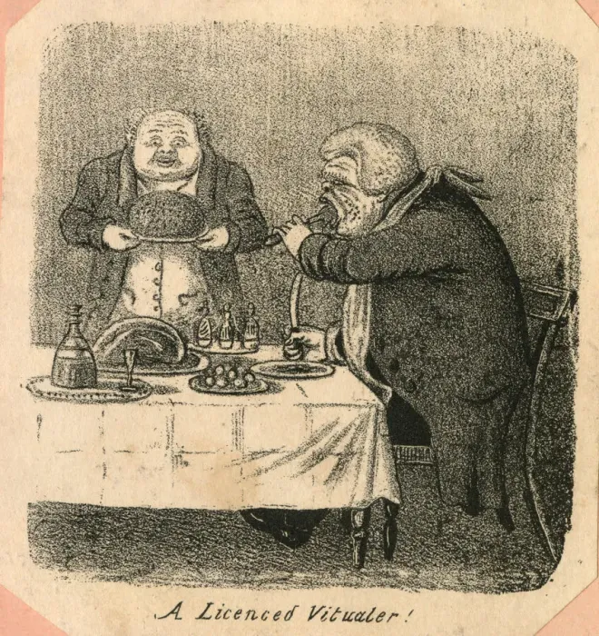 Framed Print : Cartoon, A Licenced Vitualer